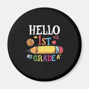 Imán 1st Grade Teacher Hello First Grade Pencil