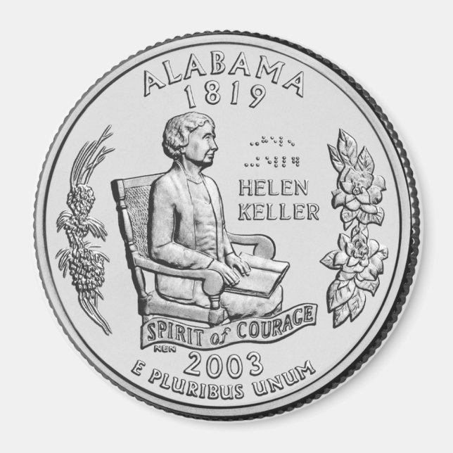 Imán 2003 Alabama State Quarter Magnet (Frente)