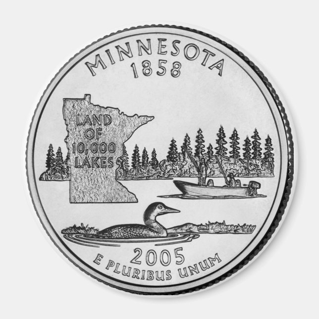 Imán 2005 Minnesota State Quarter Magnet (Frente)