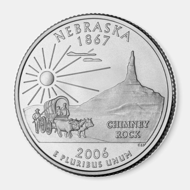 Imán 2006 Nebraska State Quarter Magnet (Frente)