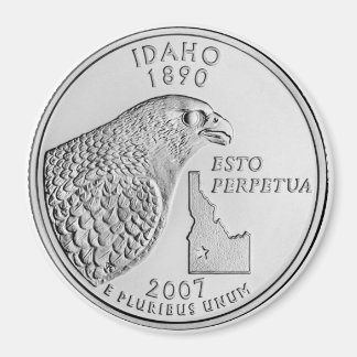Imán 2007 Idaho State Quarter Magnet