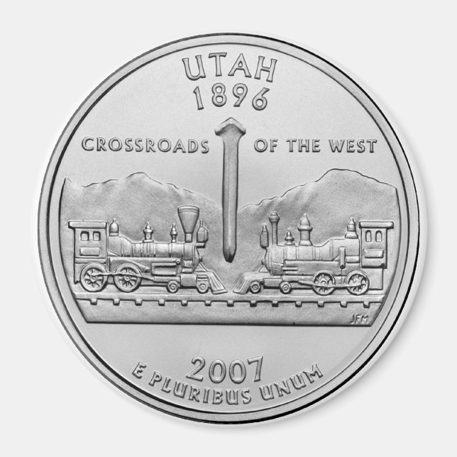 Imán 2007 Utah State Quarter Magnet (Frente)