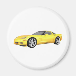 Imán 2008 Corvette: Coche deportivo: Fin amarillo: