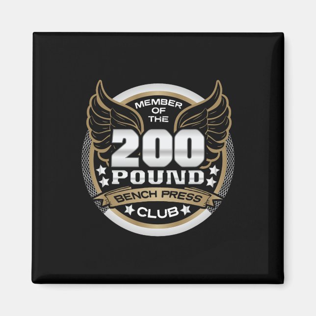 Imán 200 Pound Bench Press Club For Weightlifter Gym  (Frente)