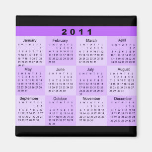 Imán 2011 años de un vistazo hacen calendarios