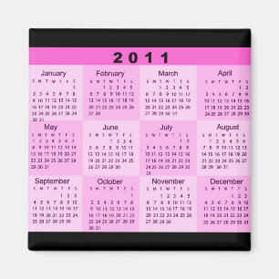 Imán 2011 años de un vistazo hacen calendarios