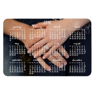 Imán 2016 Magnetic Calendar Photo Magnet 4x6