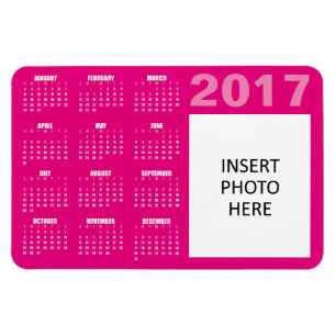 Imán 2017 Personalizado Photo Calendar Magnet - Hot Pin
