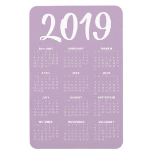 Imán 2019 Calendar Magnet - Baby Purple
