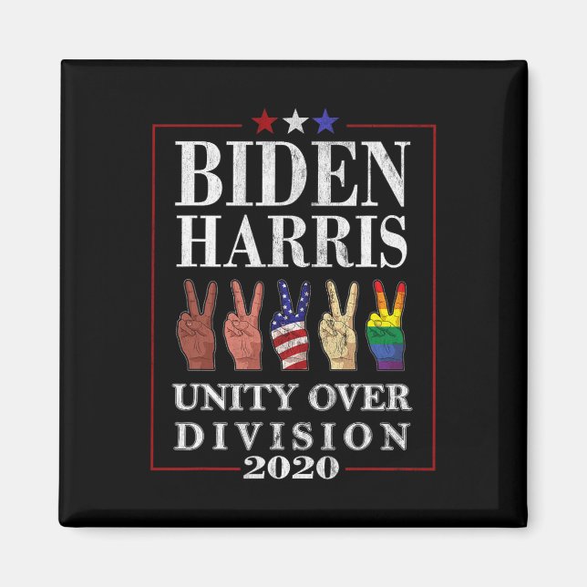 Imán 2021 Biden Harris Unity sobre regalo de división (Frente)