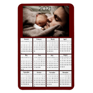 Imán 2021 Mini refrigerador de calendario