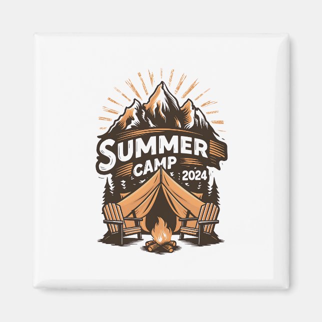Imán 2024 Campamento de Verano Vacaciones de Camping de (Frente)