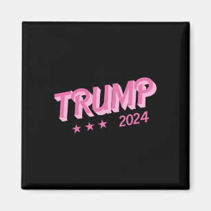 Imán 2024 - Divertidas Letras Burbuja Rosadas de Donald