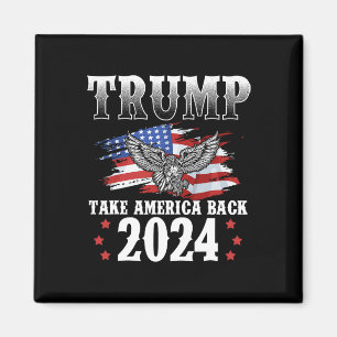 Imán 2024 Recuperar la bandera estadounidense de Trump 