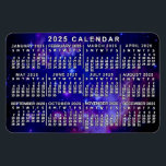 Imán 2025 Año Calendario mensual Nebulosa del espacio u<br><div class="desc">Este imán flexible del calendario mensual de 2025 muestra los días de la semana de cada mes en blanco sobre un fondo del espacio exterior hecho de la pequeña nube magelánica teñida de azul. La Nube Magelánica Pequeña es una galaxia de unos 200.000 años luz que orbita nuestra propia galaxia...</div>
