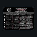 Imán 2025 Personalizado del calendario Nombre del logot<br><div class="desc">Estos imanes flexibles para el calendario 2025, de aspecto profesional, son perfectos para la marca y el marketing de su empresa. Tienen números en negrita en blanco y rojo claro en negro. Por encima de eso, marca tu negocio con tu logo corporativo, nombre de negocio, sitio web, teléfono, dirección y...</div>