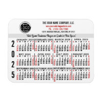 2025 Personalizado del calendario Nombre del logot