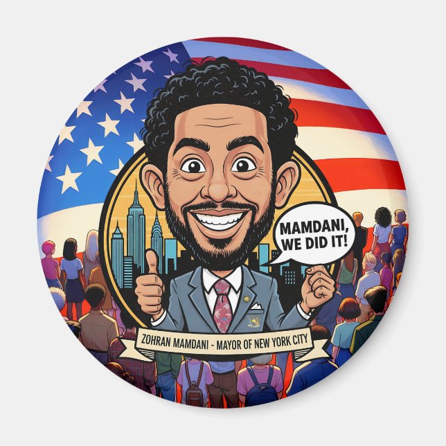 Imán 2025 Zohran Mamdani New York City We Did It! (Frente)