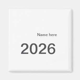 Imán 2026 2027 2028 nombre título aquí año letra negrit