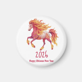 Imán 2026 Caballo Ígneo – Feliz Año Nuevo Chino