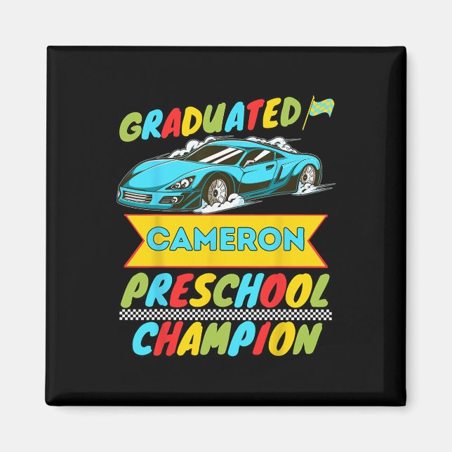 Imán 2026 Cameron Último Día Personalizado de Preescola (Frente)