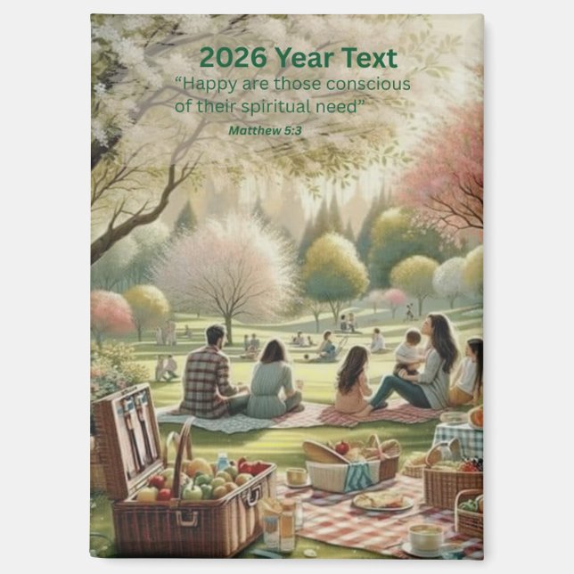Imán 2026 Year Text Paradise (Anverso)