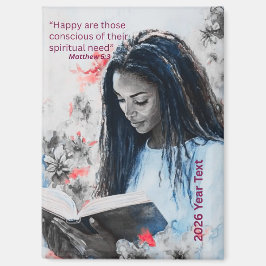 Imán 2026 Year Text Woman Reading