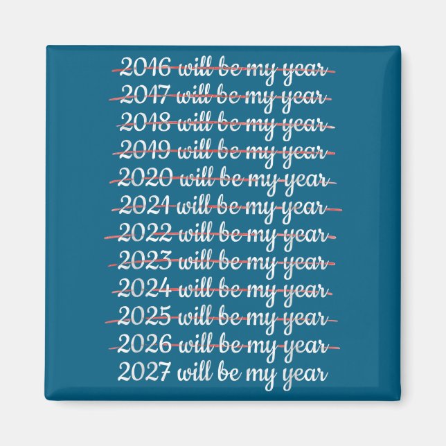 Imán 2027 Will Be My Year Procrastination New Year Reso (Frente)