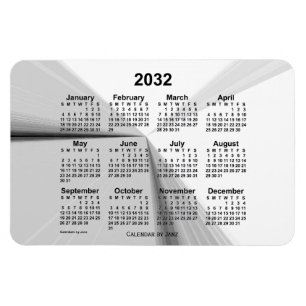 Imán 2032 Vanishing Smoke Calendar by Janz 4x6 Magnet