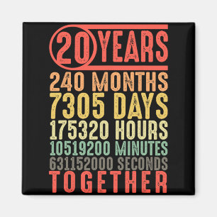 Imán 20.º Aniversario Boda Su Pareja Correspondiente