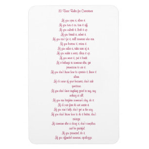 Imán 20 reglas básicas de coexistencia