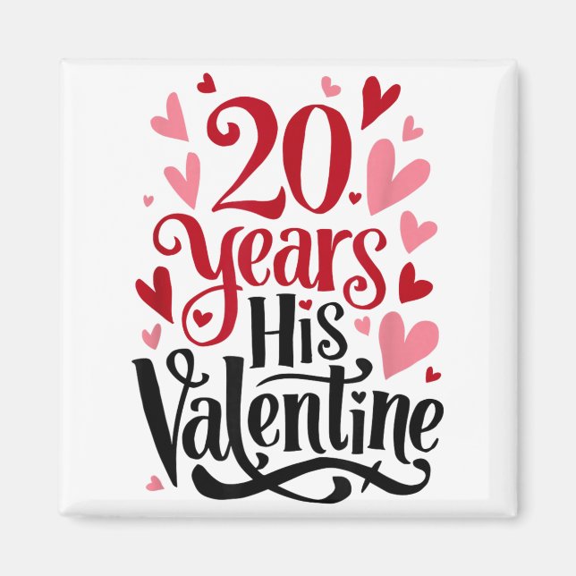 Imán 20 Years His Valentine _ Anniversary Couples Valen (Frente)