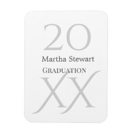 Imán 20XX nombre de graduación en negrita felicitacione