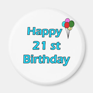 Imán 21ro cumpleaños feliz
