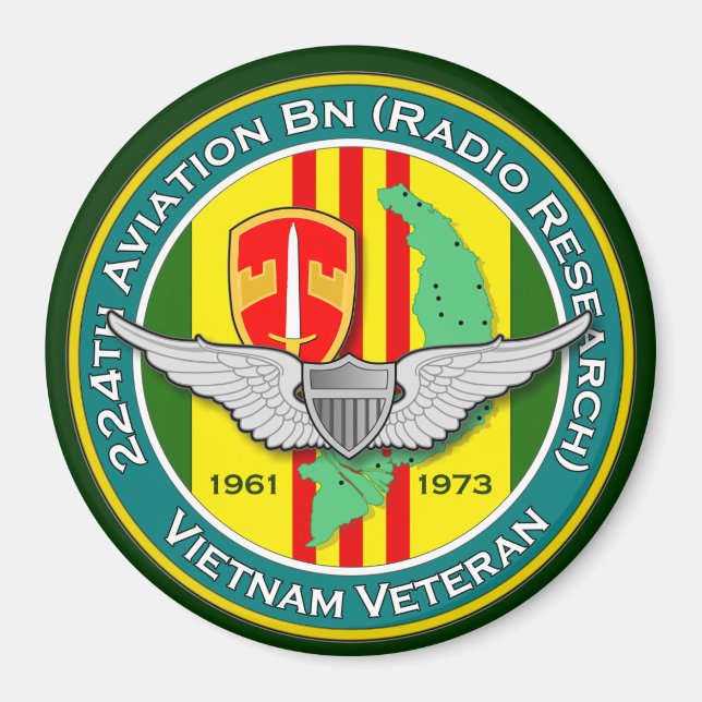 Imán 224ª Avn Bn RR 3 - ASA Vietnam (Frente)