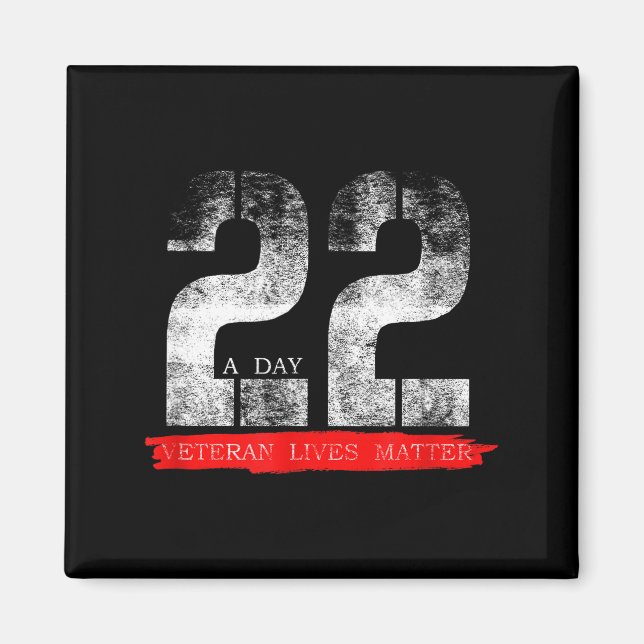 Imán 22 A Day Veteran Lives Suicide Awareness  (Frente)