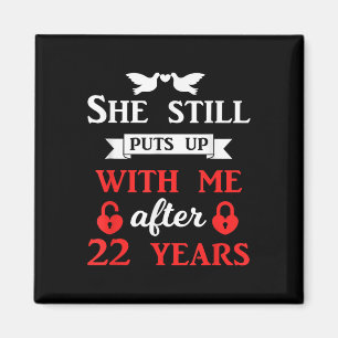 Imán 22 años Boda Aniversario Familia Esposa M