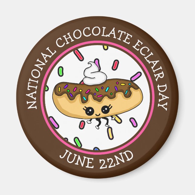 Imán 22 de junio Día Nacional del Chocolate (Frente)