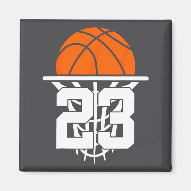 Imán 23 años de baloncesto 23 cumpleaños (Frente)