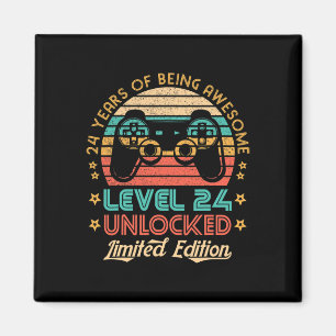 Imán 24.º Cumpleaños Nivel 24 Unlocked Edición Limitada