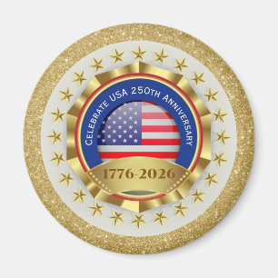 Imán 250º Aniversario USA Patriótico 1776–2026