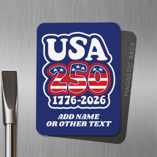 Imán 250º cumpleaños de Estados Unidos - Groovy USA 250