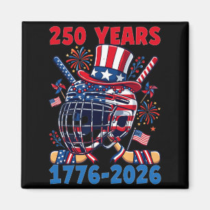 Imán 250 años 1776 2026 Aniversario 250 Hockey sobre hi