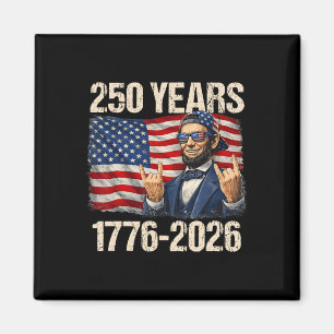 Imán 250 Años Abraham Lincoln Bandera Americana 1776-20