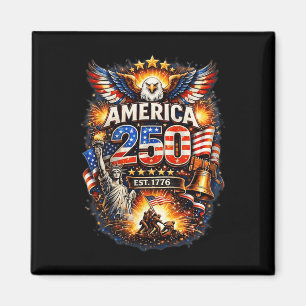 Imán 250 años americano 1776 2026 250 cumpleaños Usa 4t