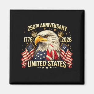 Imán 250 Años Aniversario Americano 1776-2026 Bandera d