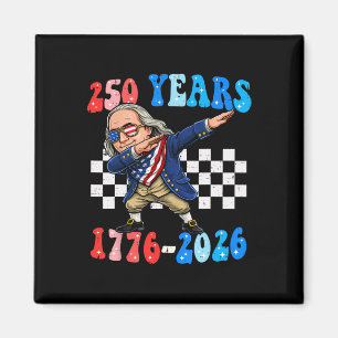 Imán 250 Años Ben Franklin Dabbing 1776-2026 250 Aniver