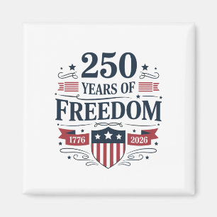 Imán 250 Años De Libertad 1776 2026 250º 4 De Julio