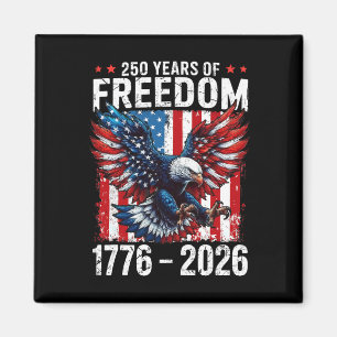 Imán 250 Años De Libertad 1776 2026 Patriótico Ld Eagle