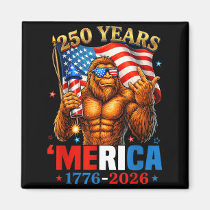 Imán 250 años de Merica bandera de USA 250 Sasquatch